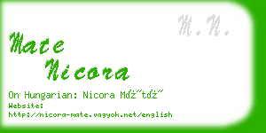 mate nicora business card